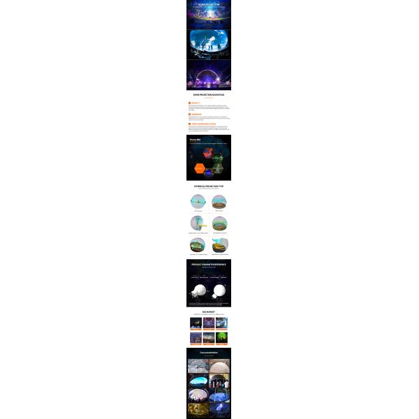 3200 Lumen VR Dome Projection Immersive Rear Projection Dome (Люмен ВР куполная проекция) Куполная задней проекция