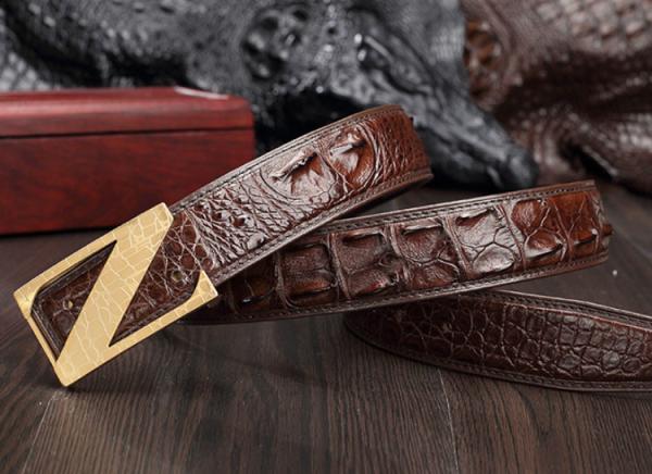 Factory price fashion casual belt stainless alloy buckle crocodile belts