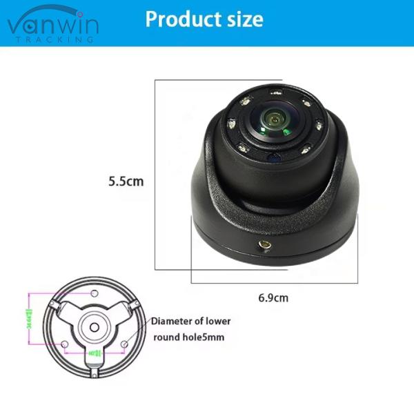 1080P AHD IP69K Waterproof Wide Angle Dashcam  Night Vision Car Dome Camera