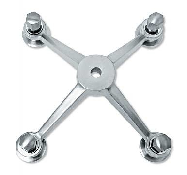 4 腕 ステンレス 鋳造 ガラス スパイダー フィッティング カーテン 壁 フィッティング ポーチ / サテン