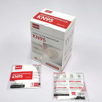 Máscara branca padrão do respirador KN95 de GB2626-2019 Buda-U