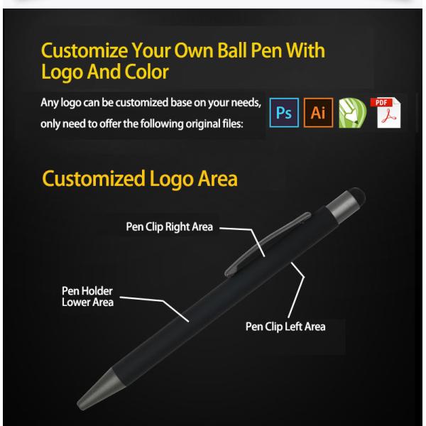 Business Metal Ball Pen 1.0mm Hotel Office Press Signature Pen Custom Logo