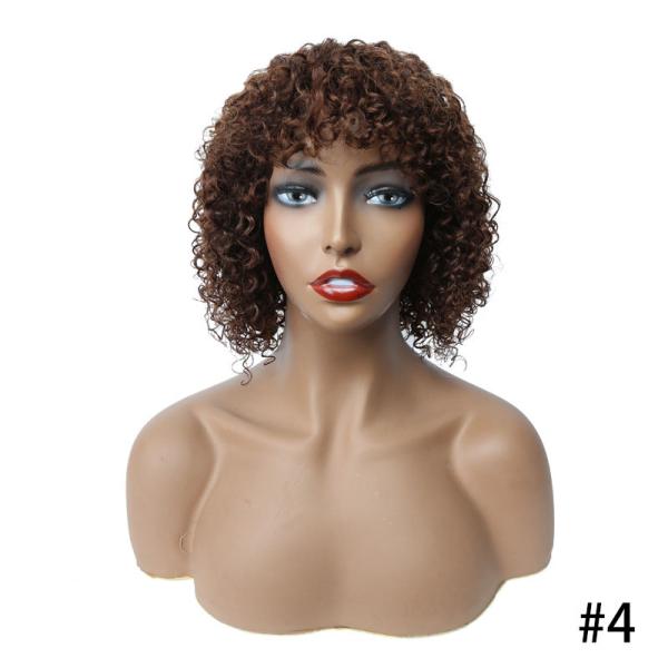 Swiss Lace Base Short Pixie Cut Wigs for Black Women Raw Brazilian Virgin Afro Curly