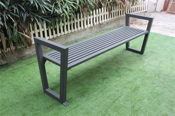 Bancos de parque de metal à prova d' água, bancos de aço leve anti-ferrugem com apoios de braço