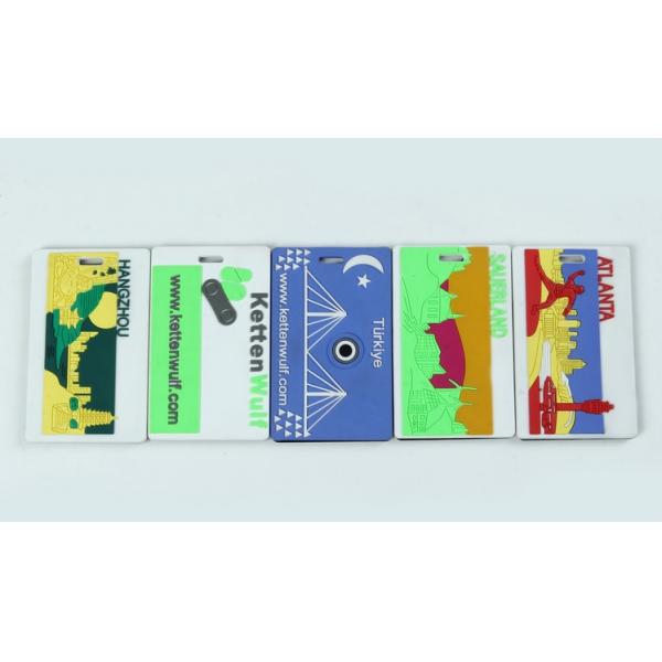 OEM Maker Waterproof Custom 3D Name Logo Soft PVC Rubber Travel Luggage Tags