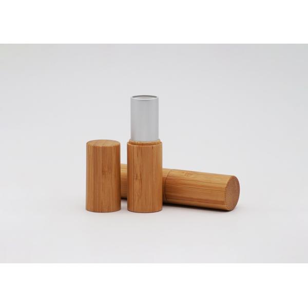Бамбук цилиндра внутренний алюминиевый вне пустой трубки губной помады с крышкой попа прессы