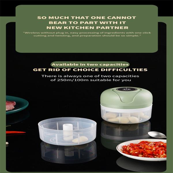 94*94*118MM USB Charging Blenders Electric Food Chopper for Home Kitchen Slicing