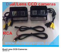 RCA NTSC Waterproof IP67 Dual lens car camera for bus truck caravan Crane Heavy Equipments