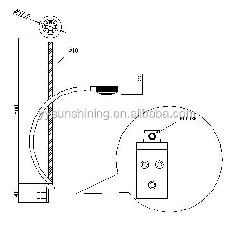 Flexible LED Bed Head Reading Light Electric Wall Mount Lamp with Aluminum Design