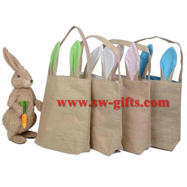 Easter eggs baskets jute bags cute gifts bunny mascot the easter bunny cotton bag decorations toys dinosaur easter egg