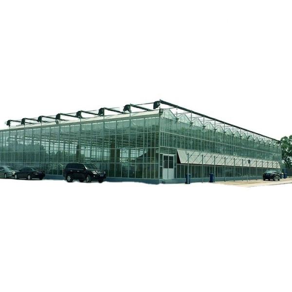 3.8m-9.8m Ridge Height Glass Solar Greenhouse for Customer Requirements