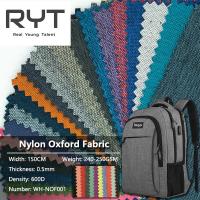 Nylon durável impermeável tingido Cationic tecido plutônio da tela 100% do poliéster para a trouxa