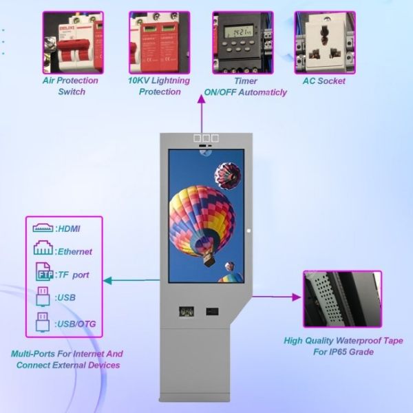 43 inch stable operation rainproof floor high brightness electronic screen lcd outdoor screen