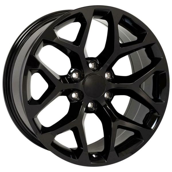 Replica GMC Sierra Snowflake Wheels 30x10 Black Mch Yukon Denali Snowflake Rims