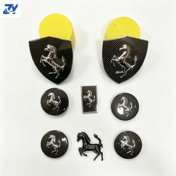 Hot Selling High Quality Carbon Fiber Car logo for Ferrari F8 Spider&Tributo Car Emblem Badge