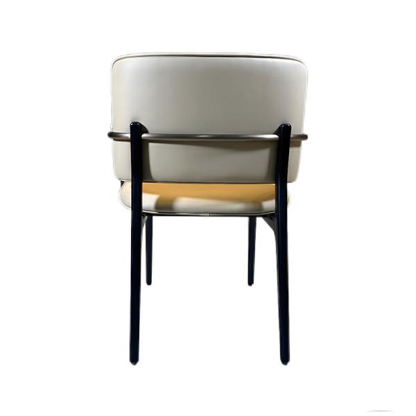 Armed Tufted Leather Hotel Dining Chair Furniture Personalized