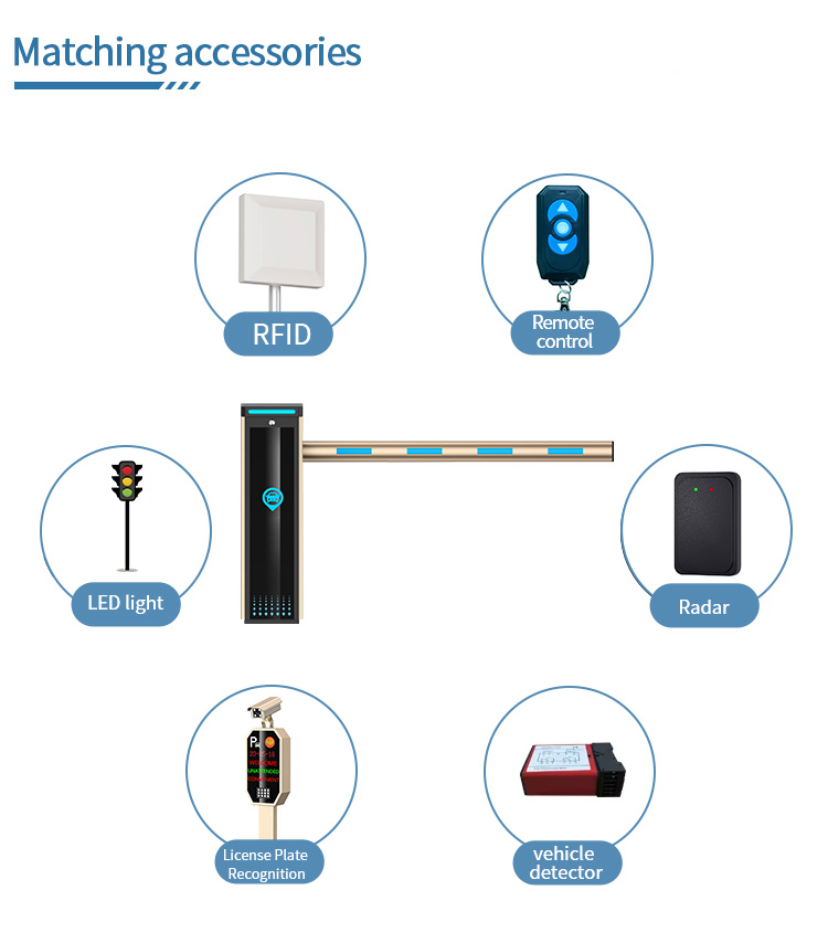 DC Brushless Motor Parking Barrier Gate IP67 For Turnstiles In Parking Lot Systems