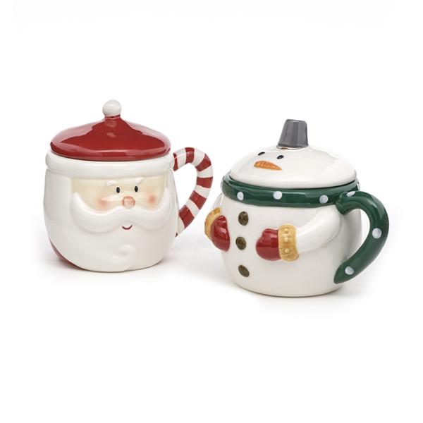 3D снеговик в форме керамических кофейных кружек Рождественский подарок с крышкой и ручной живописи