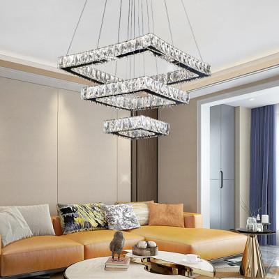 4000k LED Crystal Chrome Modern Pendant Light pour le salon