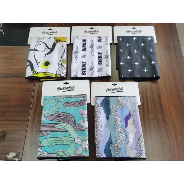 OEM Design Golf Towel Custom Logo Printed Magnet Sublimation Golf Towel Magnetic Golf Towel Custom Logo