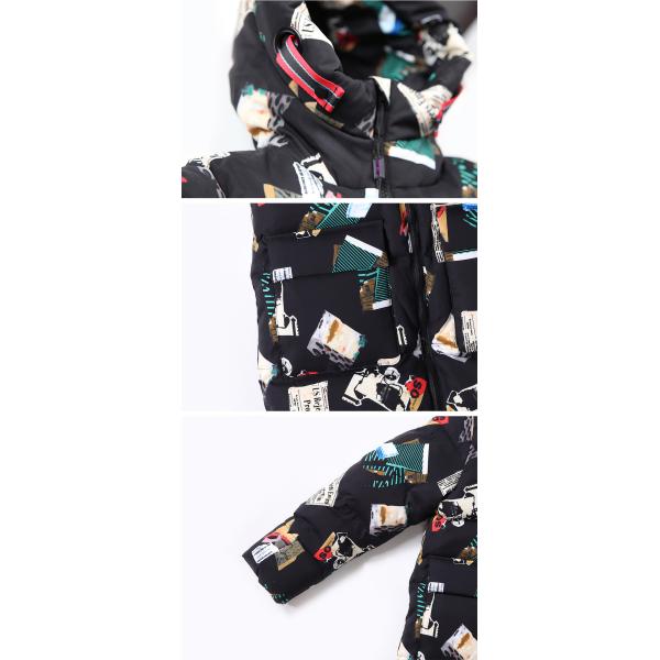 Autumn Winter Kids Qualitiy Fashion White Duck Feather Parka Stock Print Warm Puffer Down Jacket