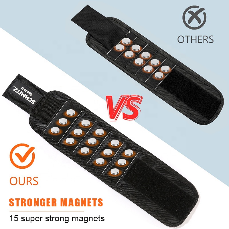 Customized Screws Tool Holder Pin Construction Pocket Belt Strong Neodymium Magnets Magnetic Wristband