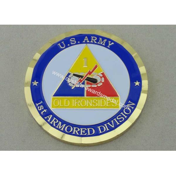 Old Ironsides Personalized Coins 2.0 inch Brass And Diamond Cut Edge