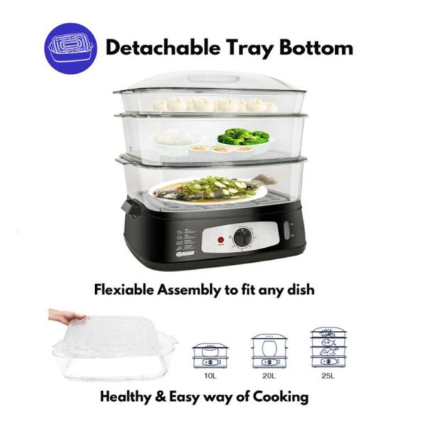 25L Electric Rice Cooker With Steamer Cooker Electric Food Steamers