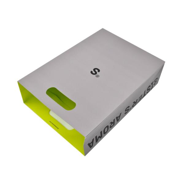 Promotion Custom Paper Shopping Bags  ISO9001 Certificate White Handbags