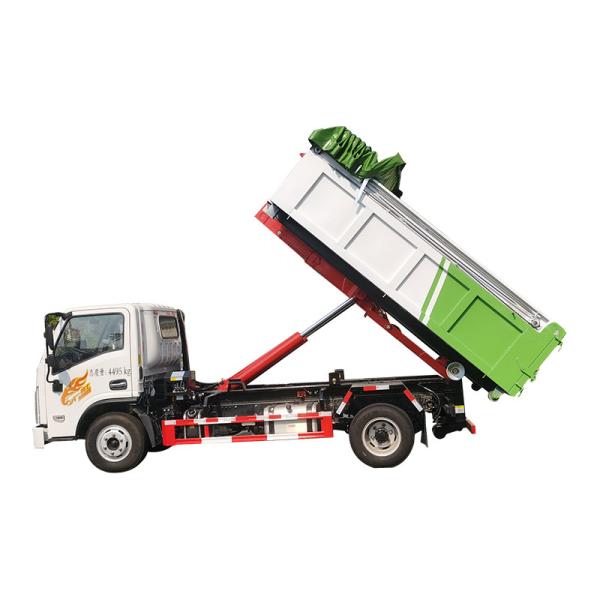 Front / Rear Axle 3/7 18CBM Hydraulic Hook Lift Rear Loading Trash Bin Automatic Garbage Truck For Waste Collection Vehicle