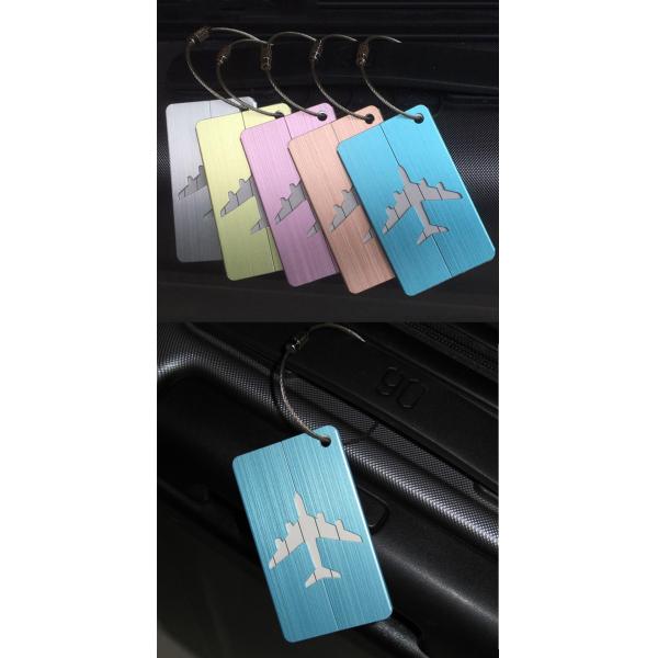 Изготовленная на заказ бирка багажа перемещения алюминиевого сплава со стальной строкой