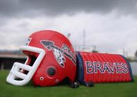 Les sports gonflables adaptés aux besoins du client du football d'événement extérieur de match percent un tunnel le tunnel gonflable de casque de mascotte des Etats-Unis
