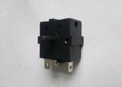 Fan Heater Multi Position Rotary Switch Black 5 / 6 Pins Metal Spindle