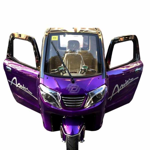 Lead Acid Battery 1500W Enclosed 3 Wheel Motorcycle