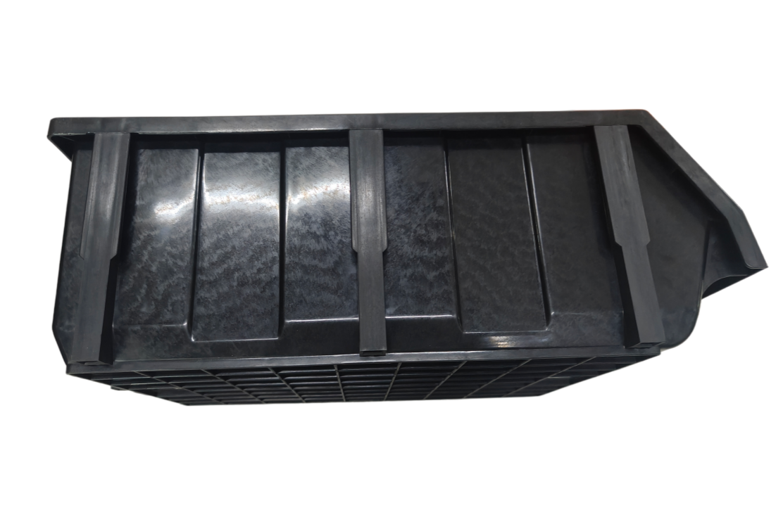 ESD Anti Static Parts Bin Black Plastic Storage Box 515×345×185mm for Electronic Components