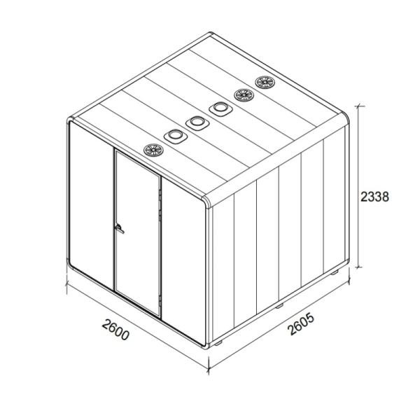 Acoustic Quiet Soundproof Office Phone Booth Room Indoor Big Size Recording Studio Booth Office Pod Soundproof for Work