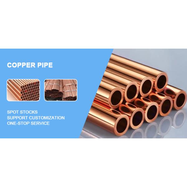 195 MPa Ultimate Strength Bulk Copper Pipe in Various Sizes from 0.3mm to 80mm Outside Diameter