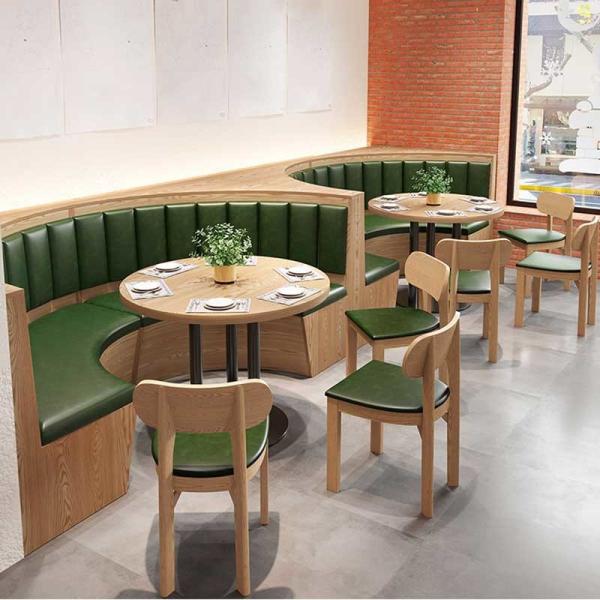 Commercial Use Restaurant Sofa Booth Sets Fast Food U Shape Sofa