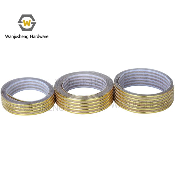 Furniture Use Edge Strip Pvc Decoration Soft Beauty Gold Strip Plastic Edge