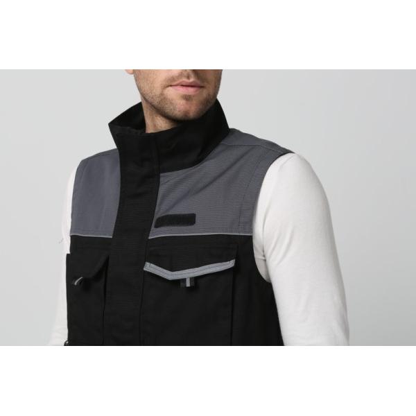 Цвет ткани 2 холста 6535 wirh жилета черной поковки весны шить multi карманы