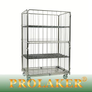 Industrial Grade 3 sided roll cage Space Saving Folding