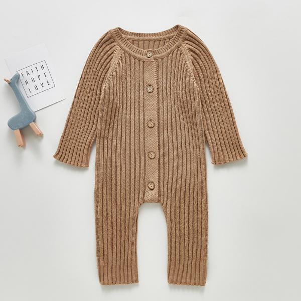 Winter Custom 100% Cotton Sweater Baby Boys Girls Infant Jumpsuit Bodysuit