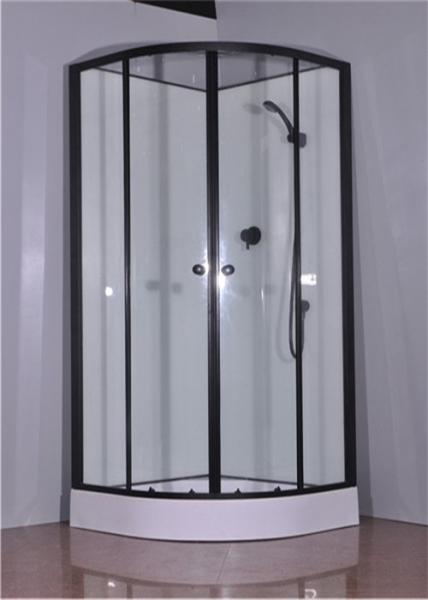 900*900*2150mm Black  Aluminium Alloy Frame Toughened Glass Shower Cabin