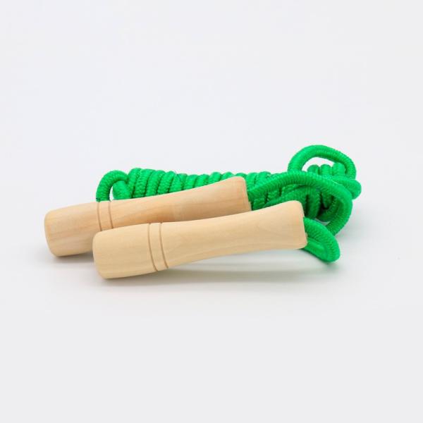 Jump Rope Wooden Handle and Colored Rope, Wooden Jump Rope for Kids and Adults