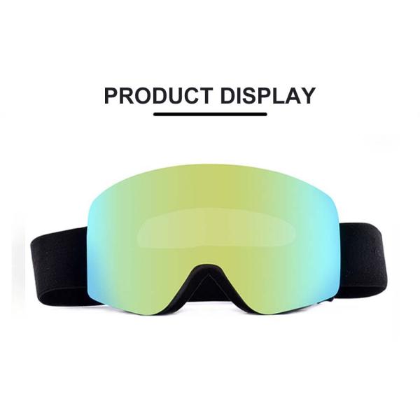 Custom Cylindrical Lens Type Double Lens Magnetic Ski Goggles with TPU PC Material