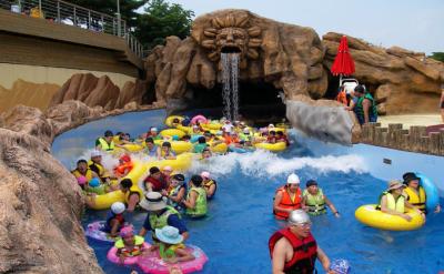 Rio preguiçoso do parque exterior da água dos recursos de feriado, equipamento de Waterpark