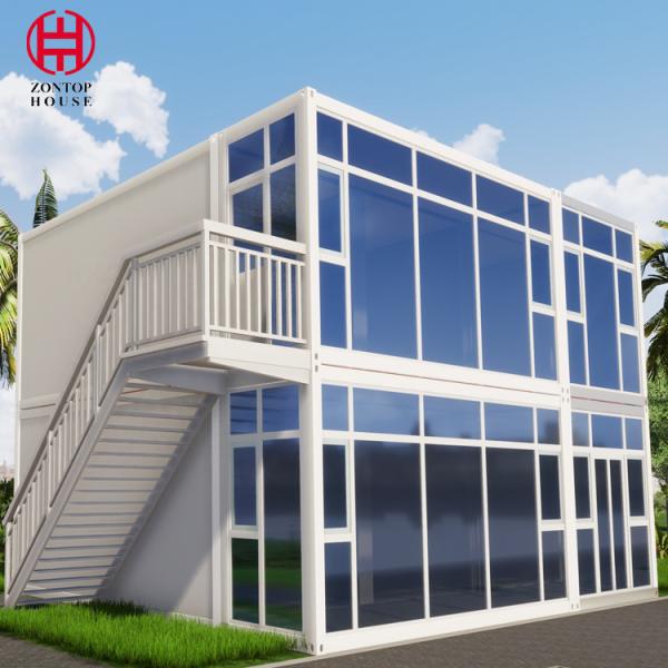 Zontop Ready Modern Easy Assemble Resort  2 Room Prefabricated Steel Modular Container Prefab Houses Homes