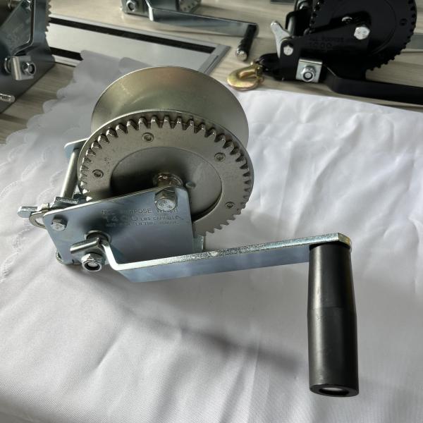 1400lbs Marine Trailer Winch Zinc Plated Hand Winch Corrosion Resistant