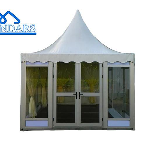 Tenda de Pagoda de Alumínio Branco Permanente Resistente à Água Para Outdoors Tenda Impermeável Barata