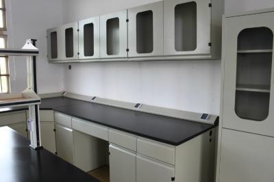 School Steel Laboratory Furniture , Chemistry Lab Bench Hanging Cupboard